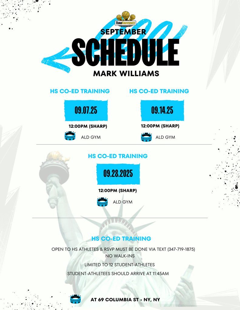 FootprintzGroup's tweet image. #shooterswinwars 🏀in 🗽

🗓️ September [Sundays]
⏰ 12:00-1:00pm 
🏢 69 Columbia St, NYC

#PlayerDevelopment