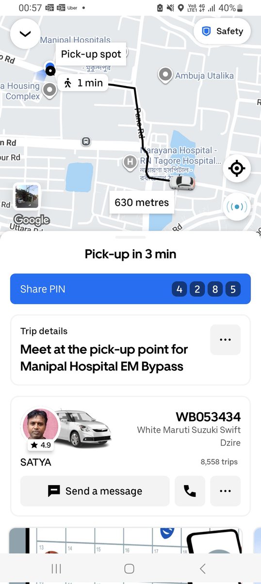 ranatuka's tweet photo. @Uber_India has started following the path of yellow taxis in Kolkata. Just waiting for the shut down. https://t.co/Szg6Z6vVEg