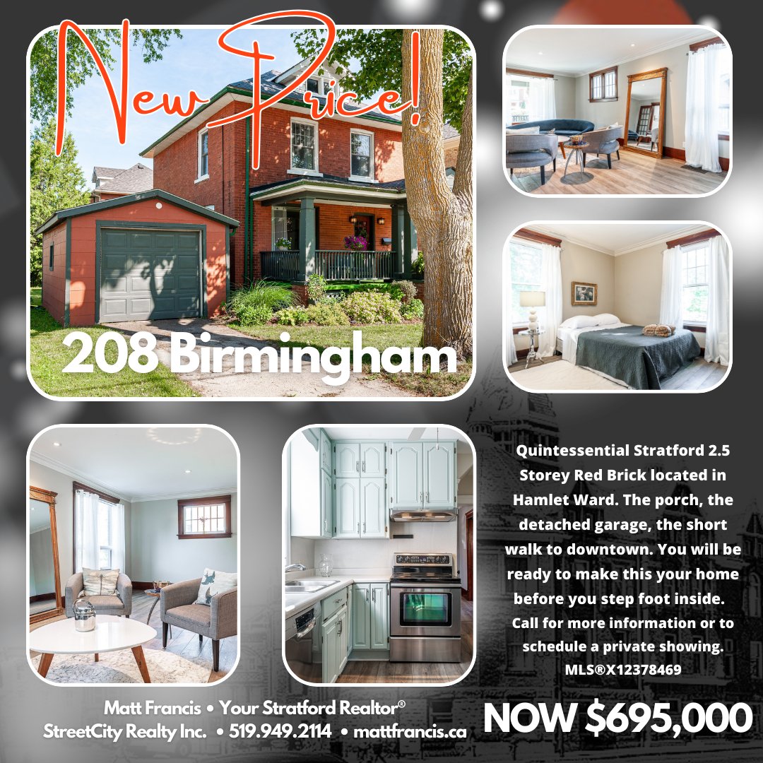 MattFrancisSC's tweet image. New Price!

208 Birmingham St. • Stratford, On
MLS®X12378469 • NOW $695,000

mattfrancis.ca/mylistings.htm…

#StratfordRealEstate #YourStratfordRealtor #StratfordON #StreetCityStratford #StreetCityRealty #REALTOR #ForSale