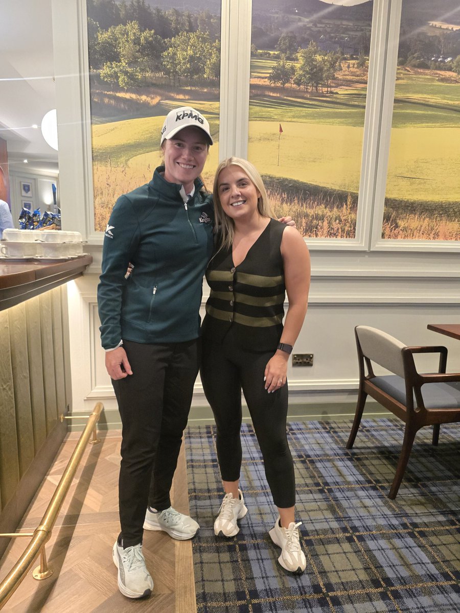 A nice catch up with the best <a href="/leona_maguire/">Leona Maguire</a> 

Thanks to <a href="/DavyGroup/">Davy Group</a> for having me host this evenings event⛳️🙌 

<a href="/powerscourtgolf/">PowerscourtGolf</a>