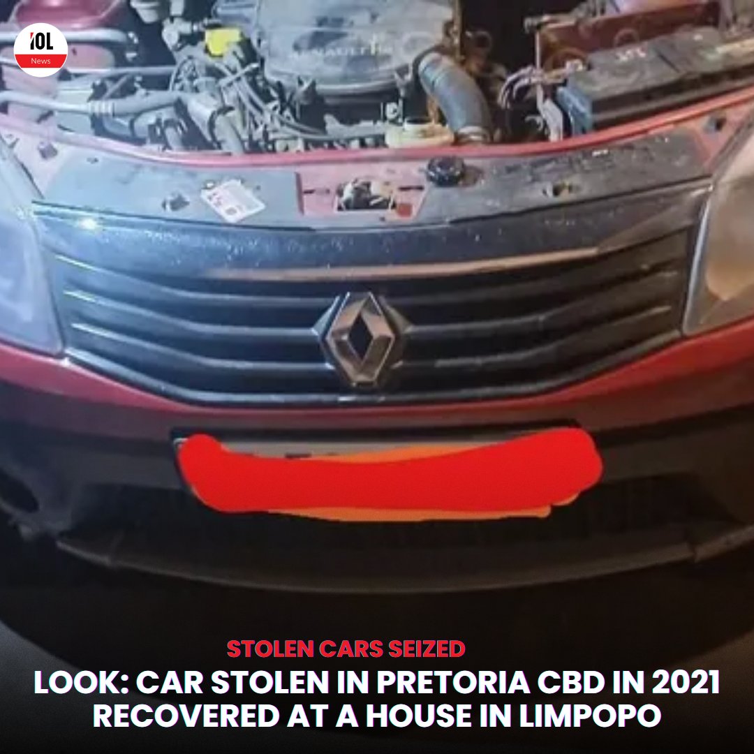 IOL's tweet image. Limpopo police arrest a 40-year-old man for possession of a stolen Renault Sandero and a Toyota Tazz in Vaalkraal.
#LimpopoCrime #StolenVehicles #PoliceAction
Read on tinyurl.com/yc7c9fat