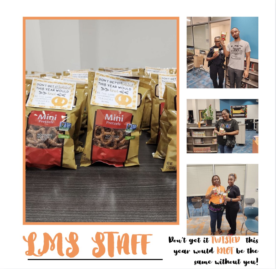 Don't get it TWISTED, this year would KNOT be the same without our wonderful LMS staff! 🥨🧡🖤🐯💪🏽💯