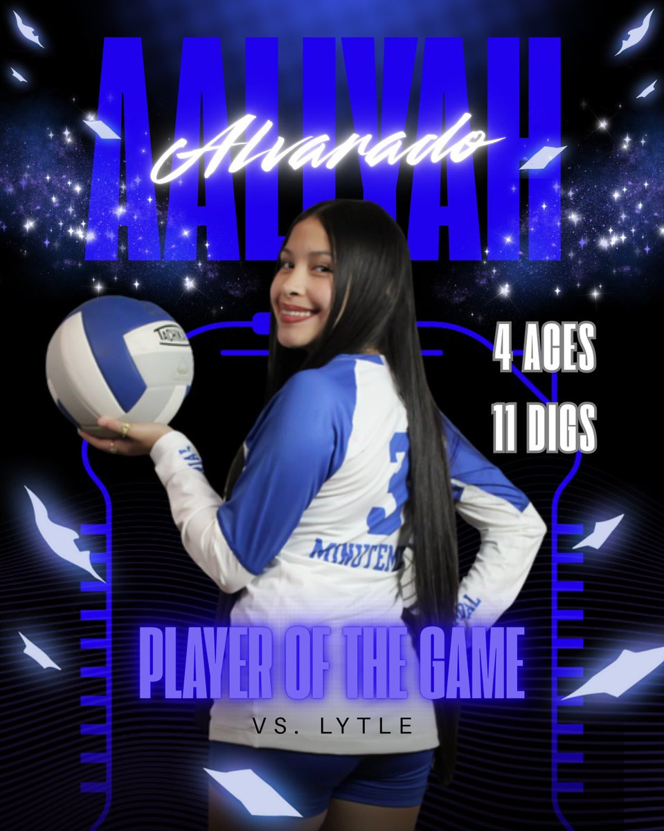 🌟 Player of the Game🌟
DS, Aaliyah, brought hustle and determination, putting up 4 aces and 11 digs. Even in a tough loss, their effort kept the team pushing forward. 

The fight continues. Stronger every time we step out there! 🔥🏐 <a href="/EISDMemorialHS/">Memorial High School</a> <a href="/EISDofSA/">Edgewood ISD</a> <a href="/MHSMinutemenATH/">SA Memorial HS Girls Athletics</a>