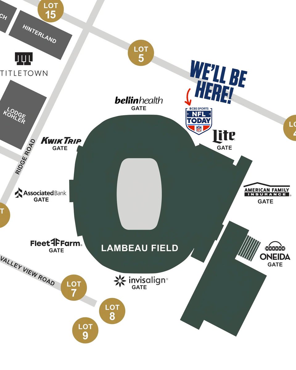 We will have wall-to-wall coverage from Lambeau Field on Sunday. Come join us!