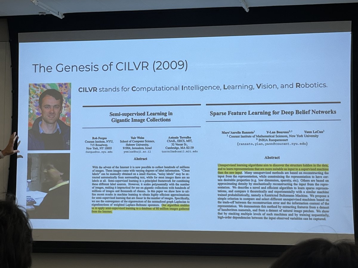 Starting the semester with <a href="/kchonyc/">Kyunghyun Cho</a> telling the story of <a href="/NYU_Courant/">NYU Courant</a> &amp; <a href="/NYUDataScience/">NYU Center for Data Science</a> CILVR group to a full house of students. Featuring <a href="/rob_fergus/">Rob Fergus</a> &amp; <a href="/ylecun/">Yann LeCun</a>.