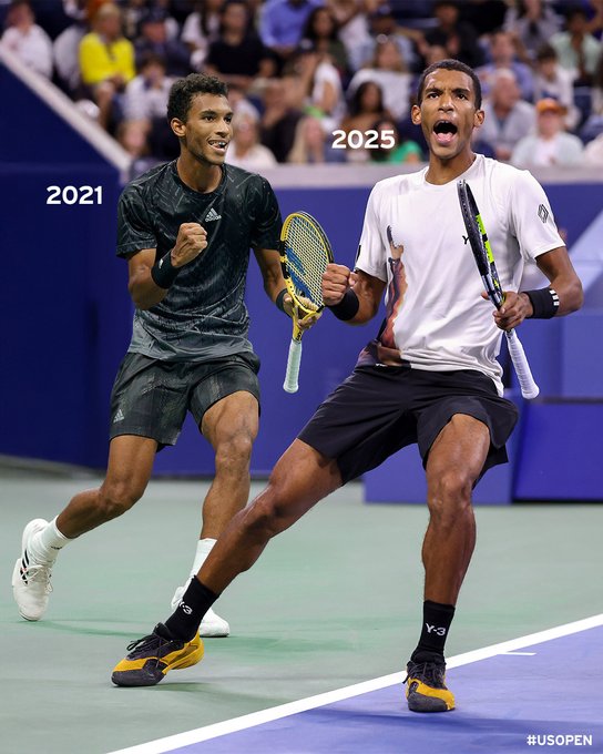 Felix Auger-Aliassime 2021-2025 US Open Semifinals