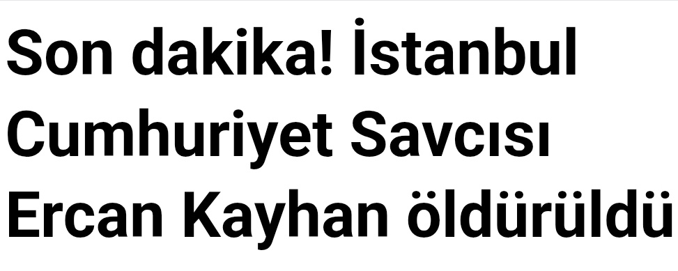 İstanbul Çekmeköy Ömerli’de bugün saat 21.15 sıralarında bir restoranda İstanbul Adliyesi’nde görev yapan 58 yaşınaki Cumhuriyet Savcısı Ercan Kayhan, 19 yaşındaki Mustafa Can G. tarafından öldürüldü.
Şüpheli yakalandı.

Olayla ilgili henüz resmi açıklama yapılmadı.

Menfur