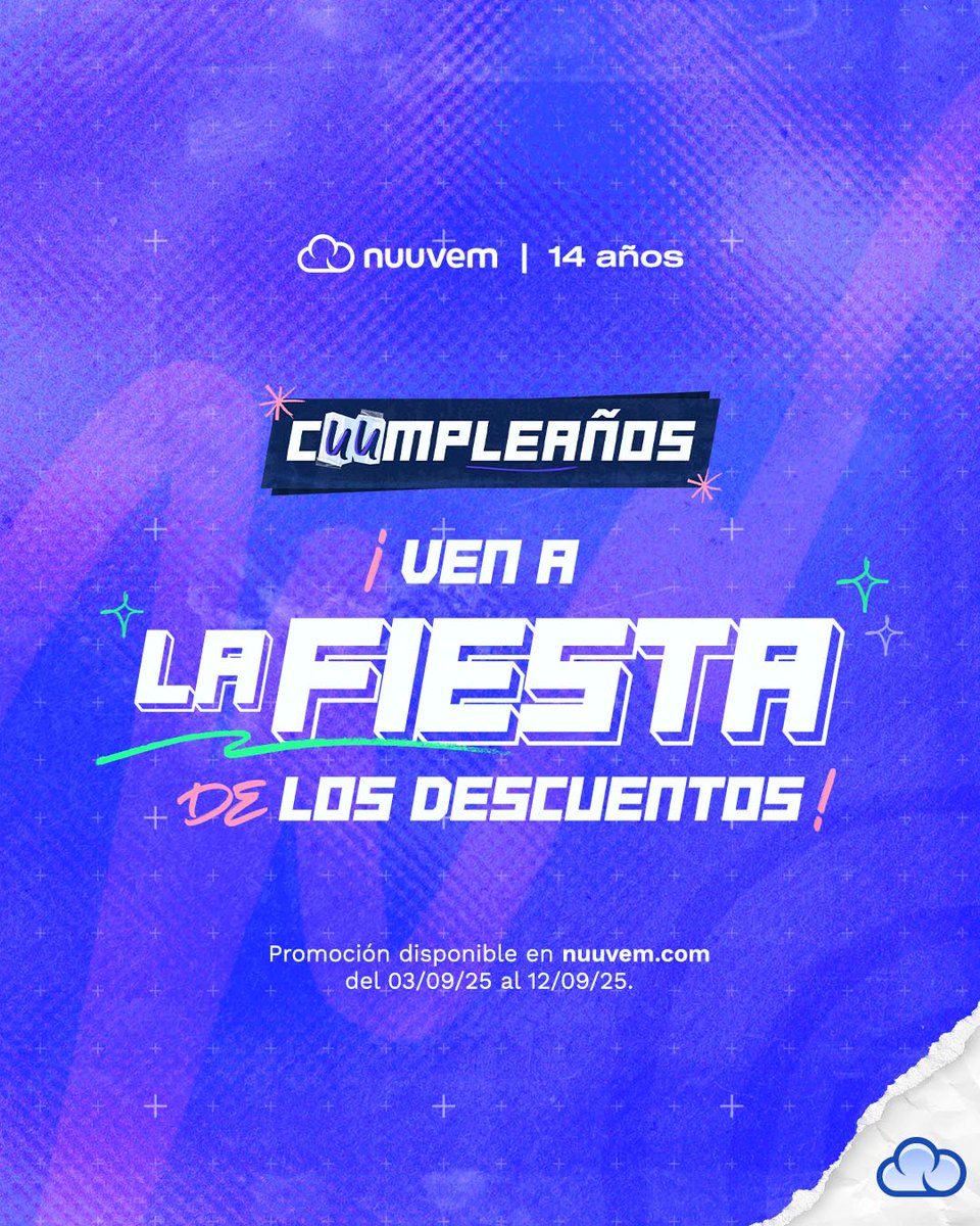 ¡Comenzó el mayor Annuversario de Nuuvem de todos los tiempos y hay CUPÓN! 👇

🔹CUUMPLEANOS - 12% OFF válido en casi todos los juegos de la tienda

💸Flash Sale 💸

🌟Nuuvem Stars 🌟

🚅HYPE TRAIN 🚅

Cupones con unidades LIMITADAS.

🔗 Accede a: ow.ly/Z4Wq50WQH7P
