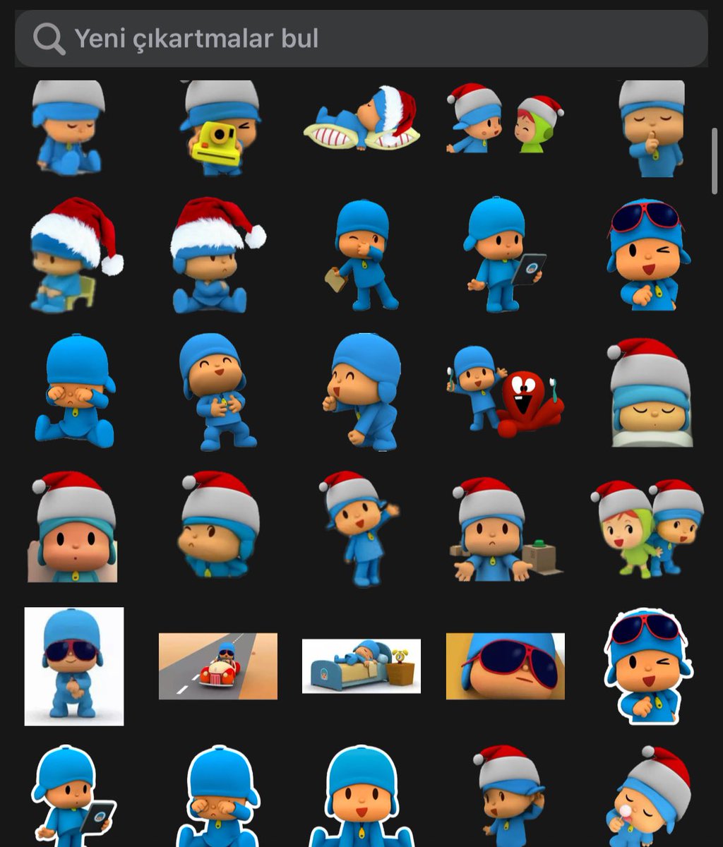hic yazısmadan sadece pocoyo stickerlarıyla iletisim kurabilirim