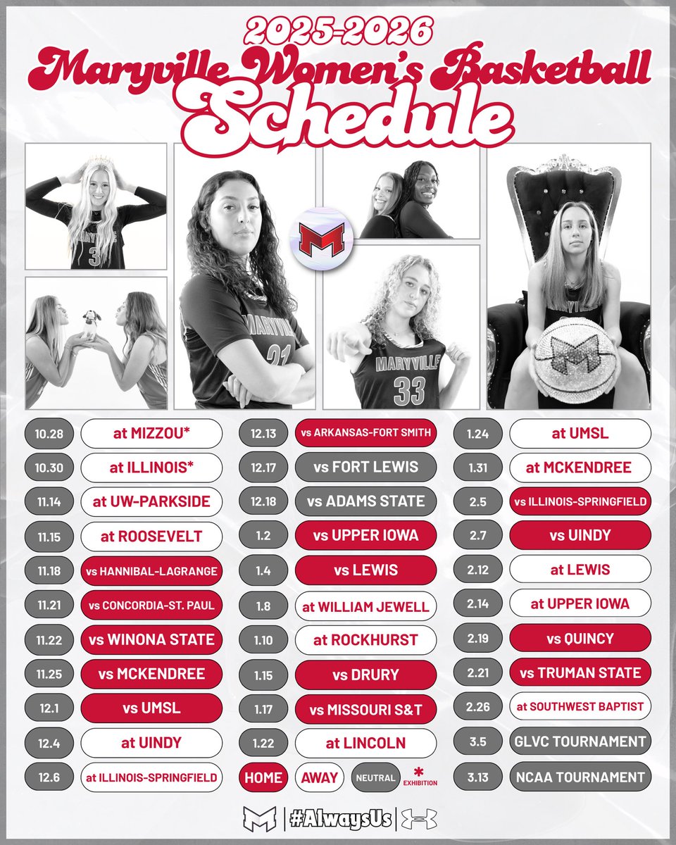 The schedule is set. 🗓️

#BigRedM | #AlwaysUs