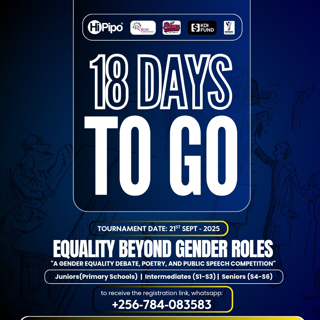 18 days left before brilliant minds meet to exchange ideas in the debate tournament.

To Register a School or Team:
docs.google.com/forms/d/1GiwJi…