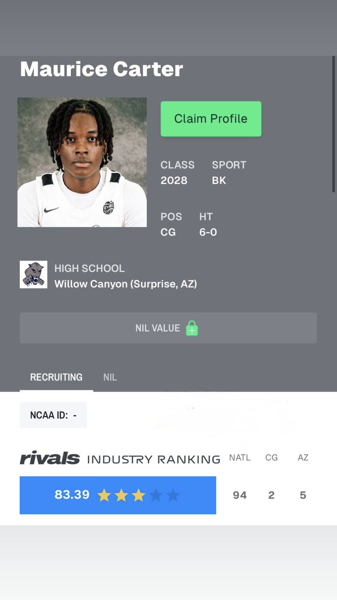 #2 ranked Combo guard in the country 🙏🏾