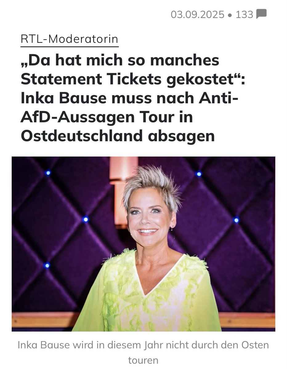 🅲🅾🆇🆇 (@queru_lant) on Twitter photo Wer systemnuttig gegen die AfD hetzt, wird abgestraft.
Das sollten sich diese "Haltungs-Promis" hinter die Löffel schreiben. Im Geldbeutel tut es so richtig weh. Wer systemnuttig gegen die AfD hetzt, wird abgestraft.
Das sollten sich diese "Haltungs-Promis" hinter die Löffel schreiben. Im Geldbeutel tut es so richtig weh.