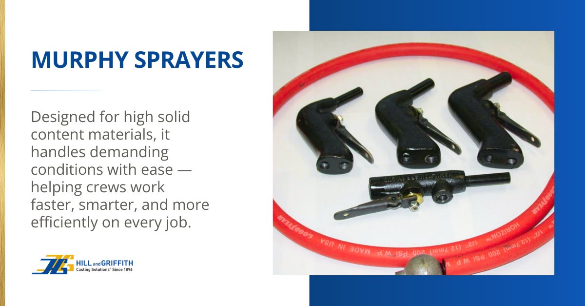 HillandGriffith's tweet image. Spray guns that break down mid-shift cost productivity. The Murphy Spray Gun is built for reliability—trusted for decades in foundries that demand durability. Learn more: bit.ly/3P0zXHX

#FoundryTools #SpraySolutions #MurphySprayers