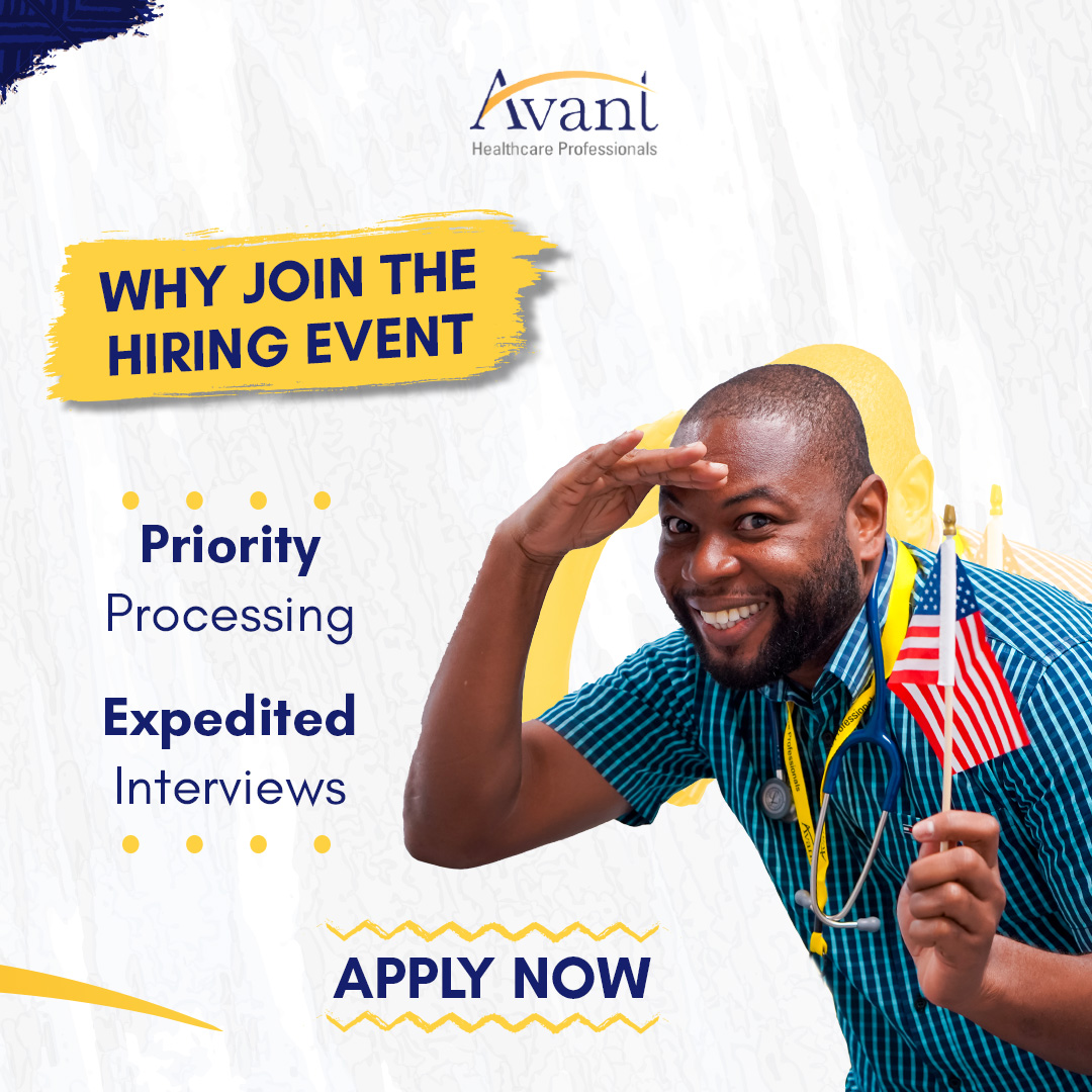 SimiyuPaulRN's tweet photo. 🚨TOMORROW! The recruitment of Nurses from Africa who need Sponsorship to the US🇺🇸 is happening tomorrow!

🎯 Click on the link to Apply Directly to Avant if you have an Aligned CV:⬇⬇ 
https://t.co/uAYvlBne8W https://t.co/wcPk98eAPO
