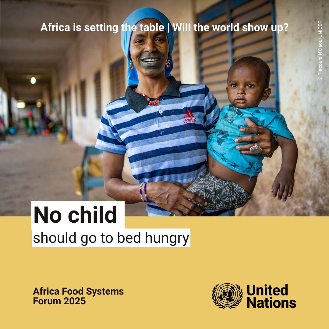 65M children in Africa are stunted. 145M live in food poverty. At #AFSForum2025, the call is clear: we must build food systems that put children’s nutrition &amp; health first. Every child deserves a healthy start.