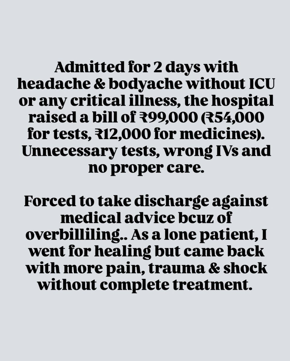 DimpleV05388125's tweet photo. 🚨 Complaint against @kimshospitals(Kondapur, Hyderabad )🚨 

@MoHFW_INDIA @AyushmanNHA @PMOIndia Please take strict action immediately !!!

#PatientRights #HealthcareScam https://t.co/PZD7tkMhiA