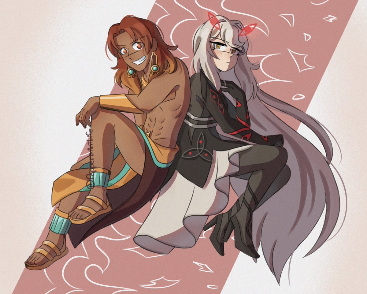 PeppermintLife's tweet image. Xbalanque and Ronova ☀️🔥
#Genshinlmpact #natlan