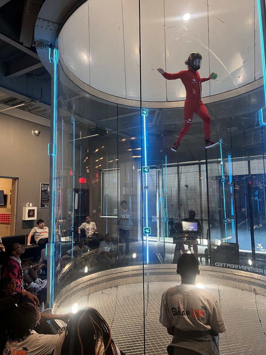 ERLancasterMS's tweet image. What an unforgettable day! Our GEAR UP students explored STEM through an interactive simulation at iFLY Dallas and even experienced the science of flight firsthand. 🌬️✈️🪽💪🏽🐯#LMSAdventures
#LearningTakesFlight #STEMInTheSky
