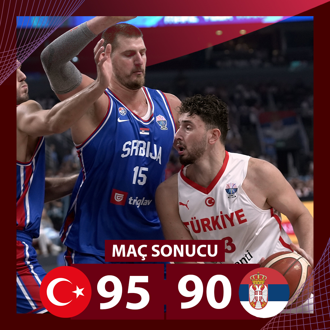 skorerrcom's tweet photo. 🇹🇷🏀A Milli Erkek Basketbol Takımı, Avrupa Basketbol Şampiyonası'nda Sırbistan'ı 95-90 mağlup etti. 5'te 5 yapan A Milli Takım, grubunu lider tamamladı. https://t.co/TUthEA3pOy