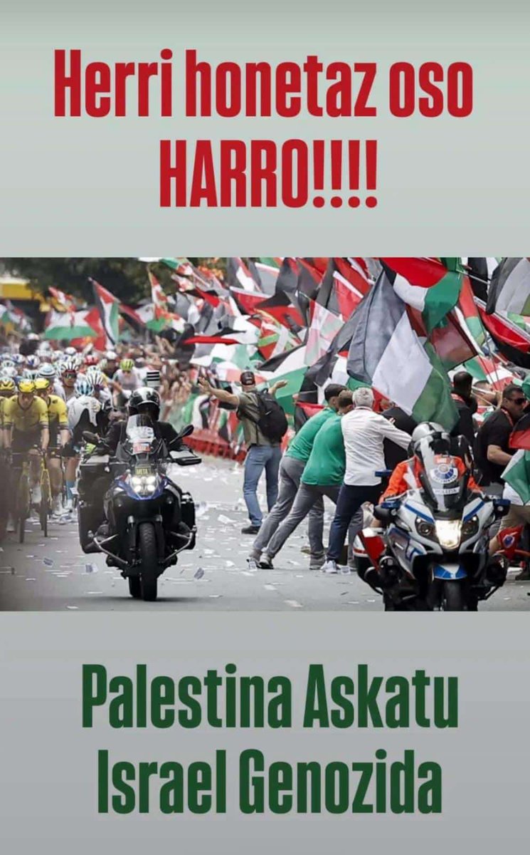 Herri honetaz oso harro ‼️💪🏽
#FreePalestine
#StopGazaGenocide‌NOW ‼️