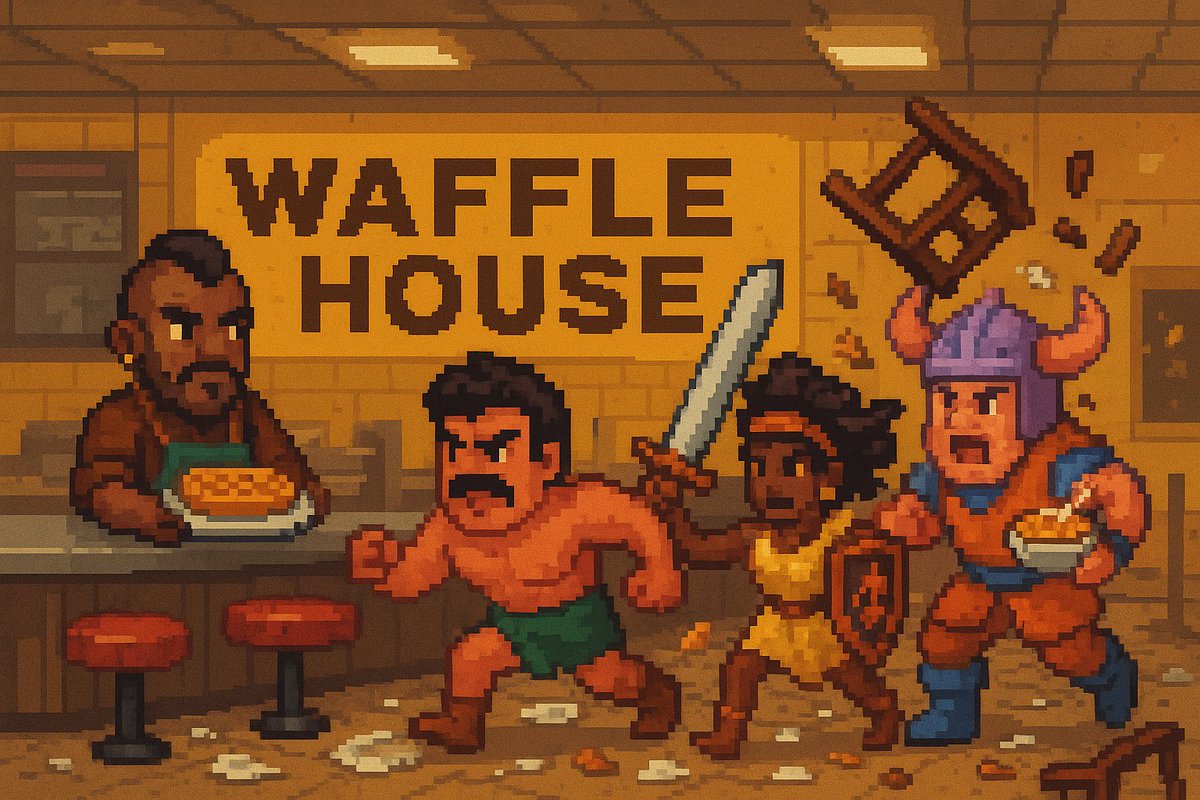 It's Wednesday, Wizards and Warriors! 💥
Welcome to the Waffle House. Open 24/7. 🧇
