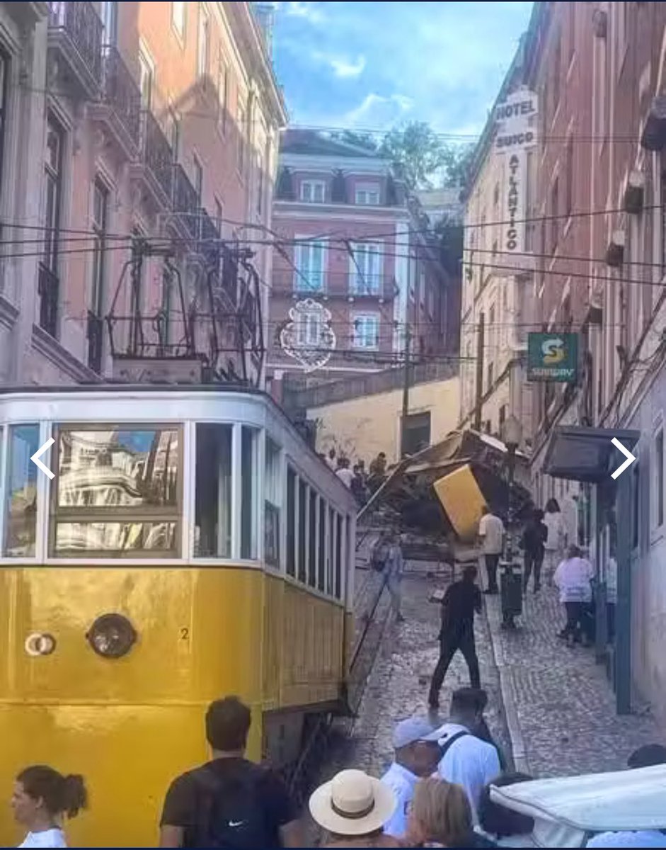 nanana365media's tweet image. 🔴PORTUGAL🇵🇹| #Tragedy in #Lisbon : the derailment of the #GloriaFunicular, a popular tourist attraction in the Capital left at least 15 dead and several injured on Wednesday, Sept 3. The machine, which can carry up to 42 people, is more than a century old, having opened in 1885.
