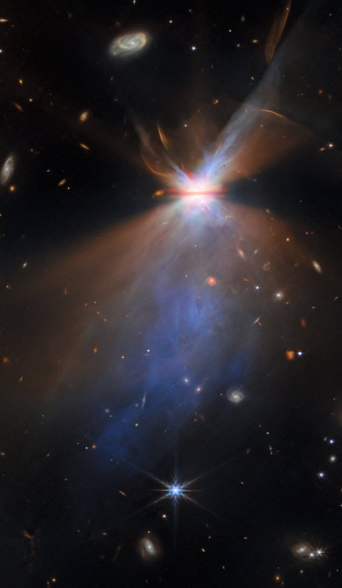 An interesting study shares JWST breathtaking images of a protoplanetary disk seen edge-on around the protostar IRAS04302+2247, still nestled in its birth cloud.

The young star is located 525 ly away in the Taurus star-forming region. It is nicknamed the Butterfly Star due to