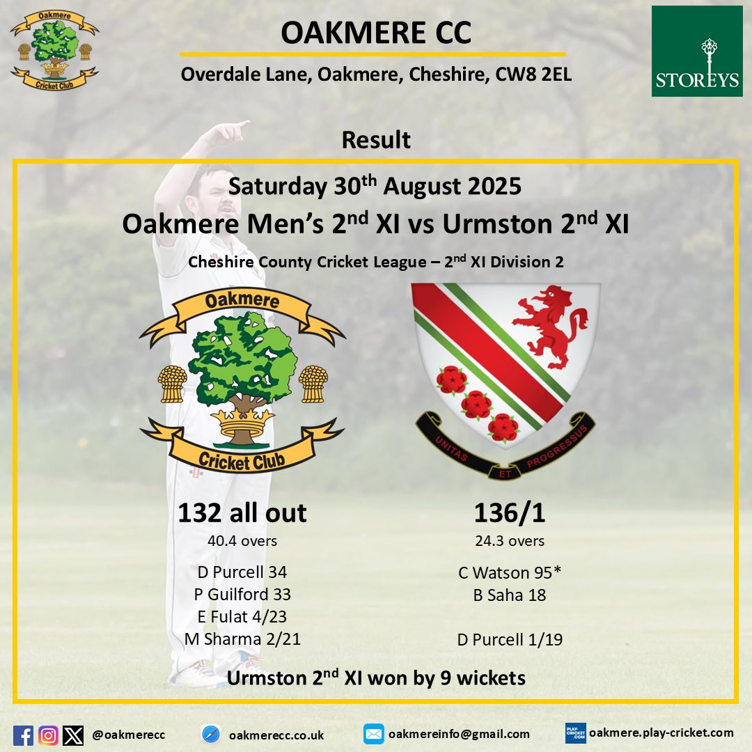 Oakmere Cricket Club tweet media