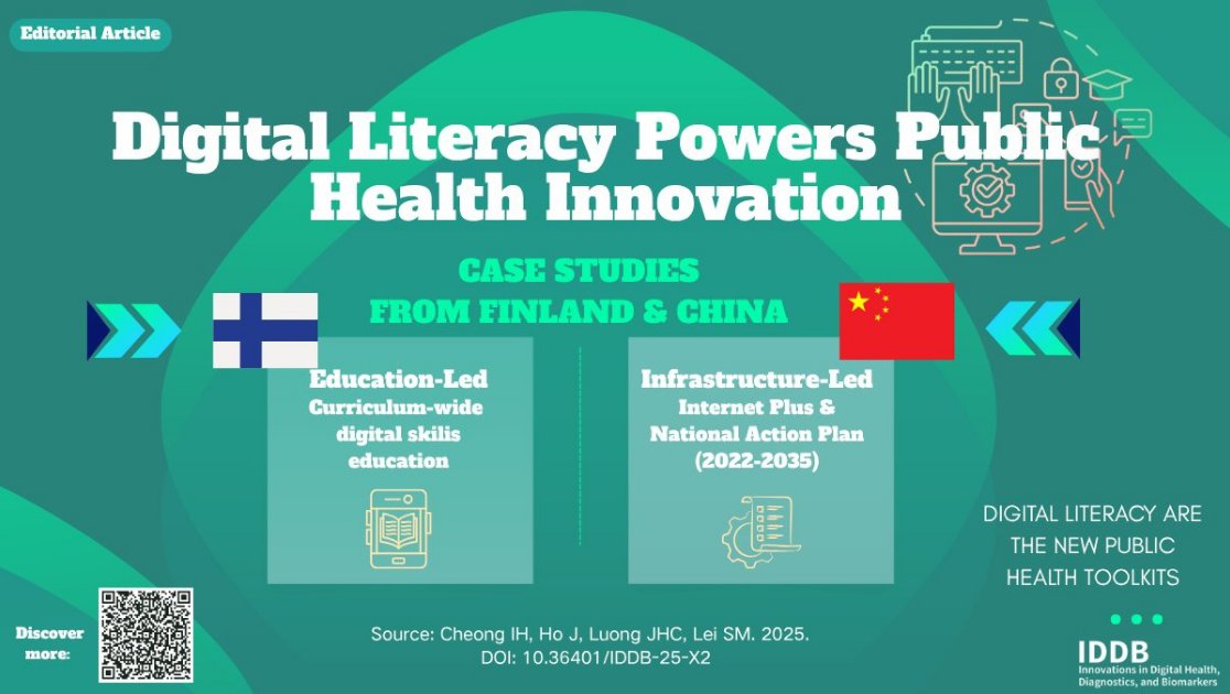 Luong et al. discuss "Digital Literacy as a Foundational Element in Public Health Innovation" in #IDDB editorial doi.org/10.36401/IDDB-… #digitalhealth #digitalliteracy