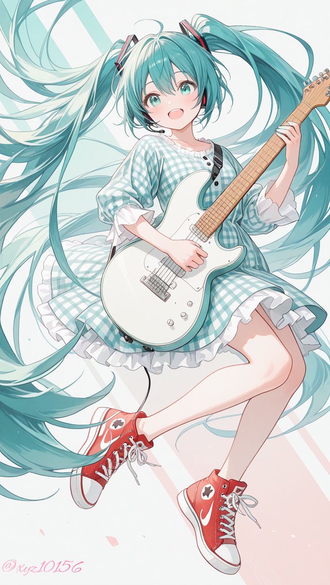 ♪730
初音ミク×rock ’n’ roll！
#初音ミク
#AIイラスト