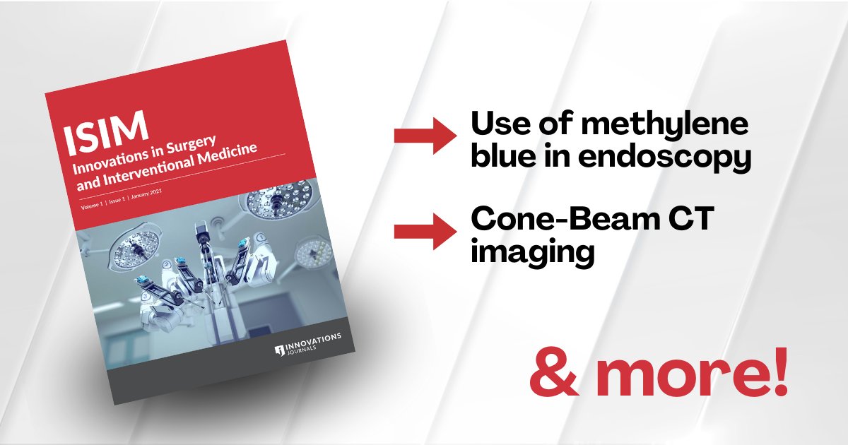 Our 2025 issue covers a wide range of #surgeryinnovation and #interventionalmedicine reports. Read more and explore #ISIMJournal meridian.allenpress.com/innovationsjou…