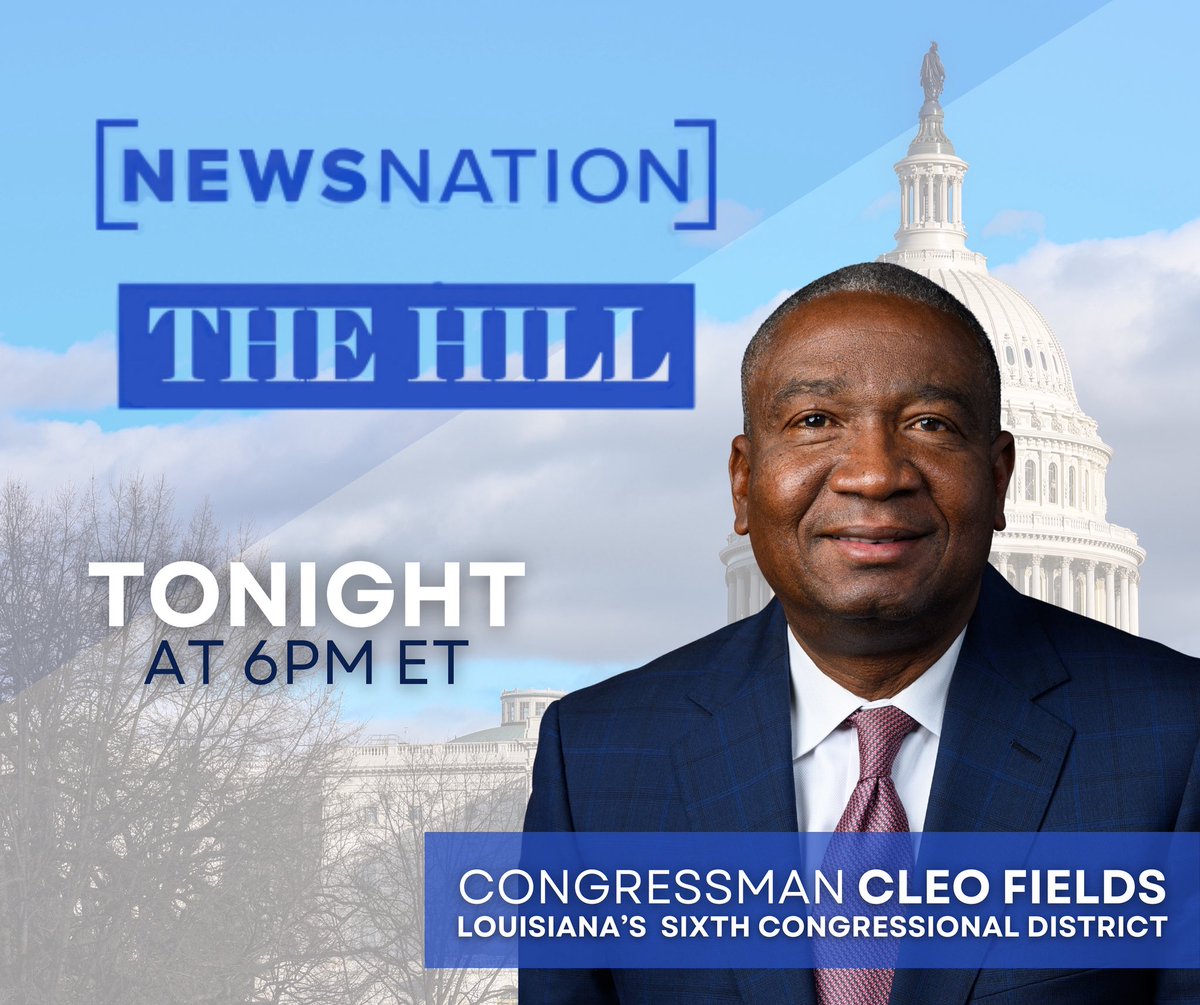 RepFields's tweet image. TONIGHT at 6 PM ET, Congressman Fields will join The Hill on NewsNation’s own, Blake Burman, to discuss crime in our nation. Don’t miss it!