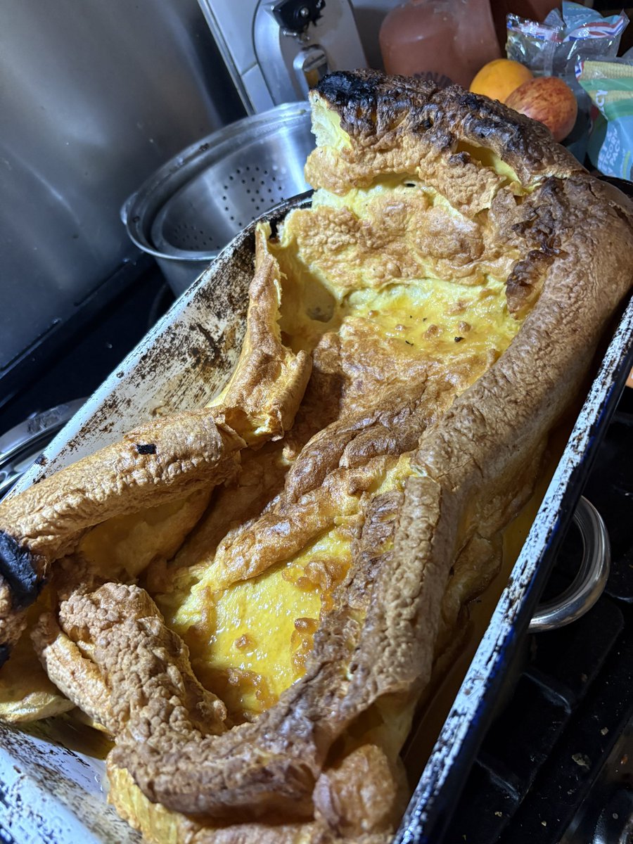 Maybe a bit to much of a Yorkshire , chickens enjoyed the rest tho