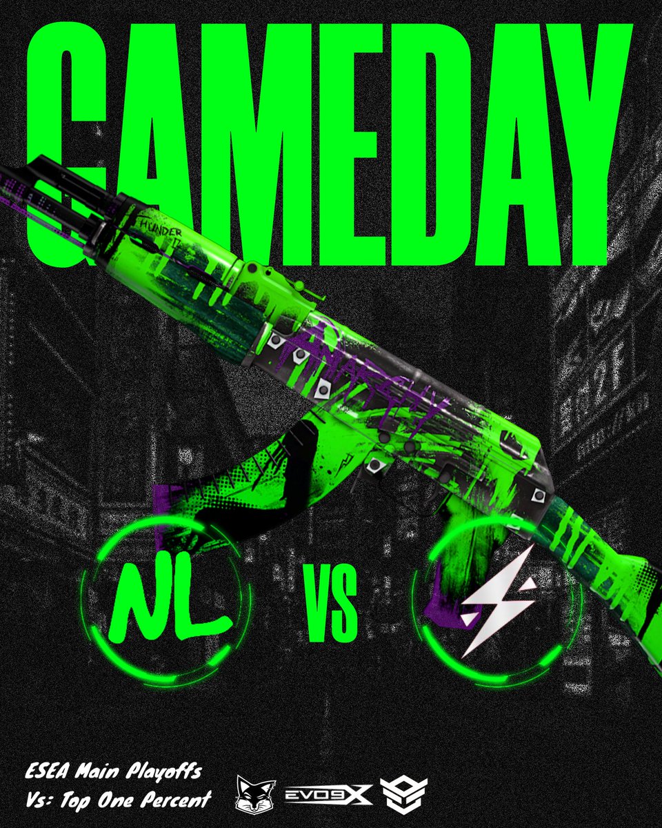 NL CS2

The boys begin their playoff run tonight. Come out and show some love to the boys in green

Streamed on our twitch
twitch.tv/NeonLightseSpo…
Casted by <a href="/_haughtsauce_/">haughtsauce🔜PAX West</a>

ESEA Main Playoffs
<a href="/TopOnePercentGG/">Top One Percent</a> 
8:30 pm est

<a href="/ItssBanss/">zBanss</a> 
<a href="/lone_starrr/">LoneStarrr</a> 
<a href="/Meechu57/">Brad Weiand</a>
<a href="/DacScs2/">DacS</a> 
<a href="/JTrops_/">Justin</a>