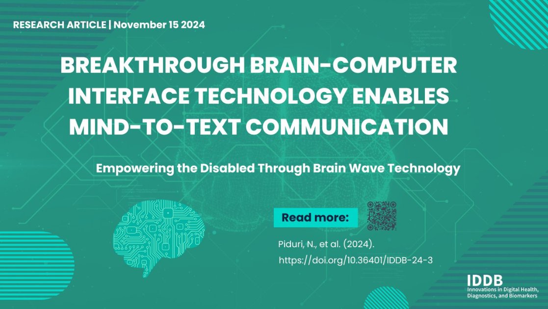 Have you seen our most read article? Piduri et al. developed a system that sends text messages using just your thoughts doi.org/10.36401/IDDB-… #BCI #neuromuscular #paraplegics