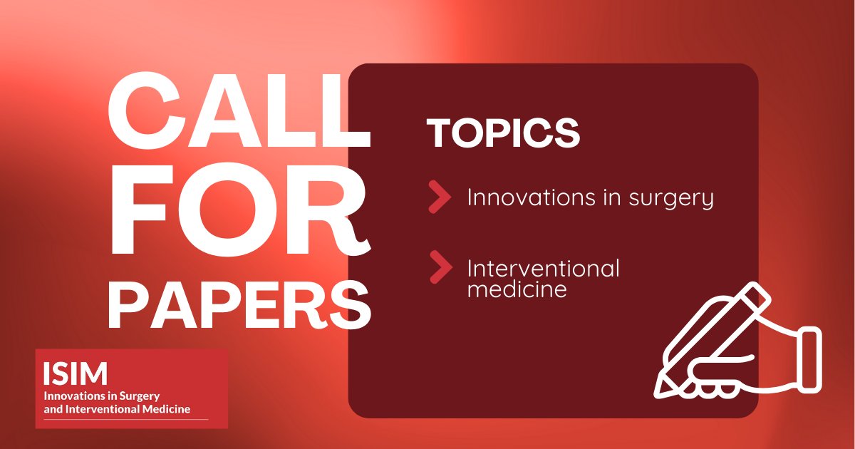 #ISIMJournal highlights innovations in surgery and interventional medicine. We're always accepting new manuscripts on both of these topics. Submit yours and become a part of the journal meridian.allenpress.com/innovationsjou… #surgeryinnovation #interventionalmedicine
