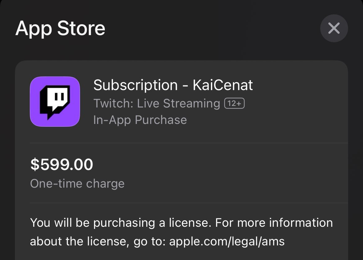 this is my last $600 but the thought of kai hitting a milli subs is more important to me than food. love you bro