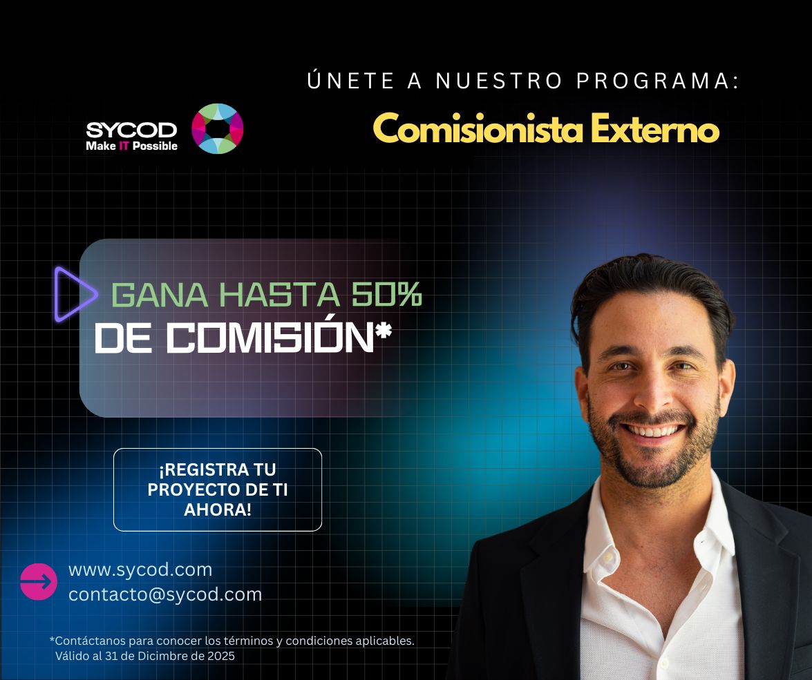 grupo_sycod's tweet photo. En SYCOD abrimos una oportunidad exclusiva para ti:
💰 Hasta el 50% de comisión en proyectos de TI privados que refieras y se cierren con éxito
Regístrate aquí para solicitar informes:https://t.co/mG8Dt9FIzK https://t.co/h918OPjK75