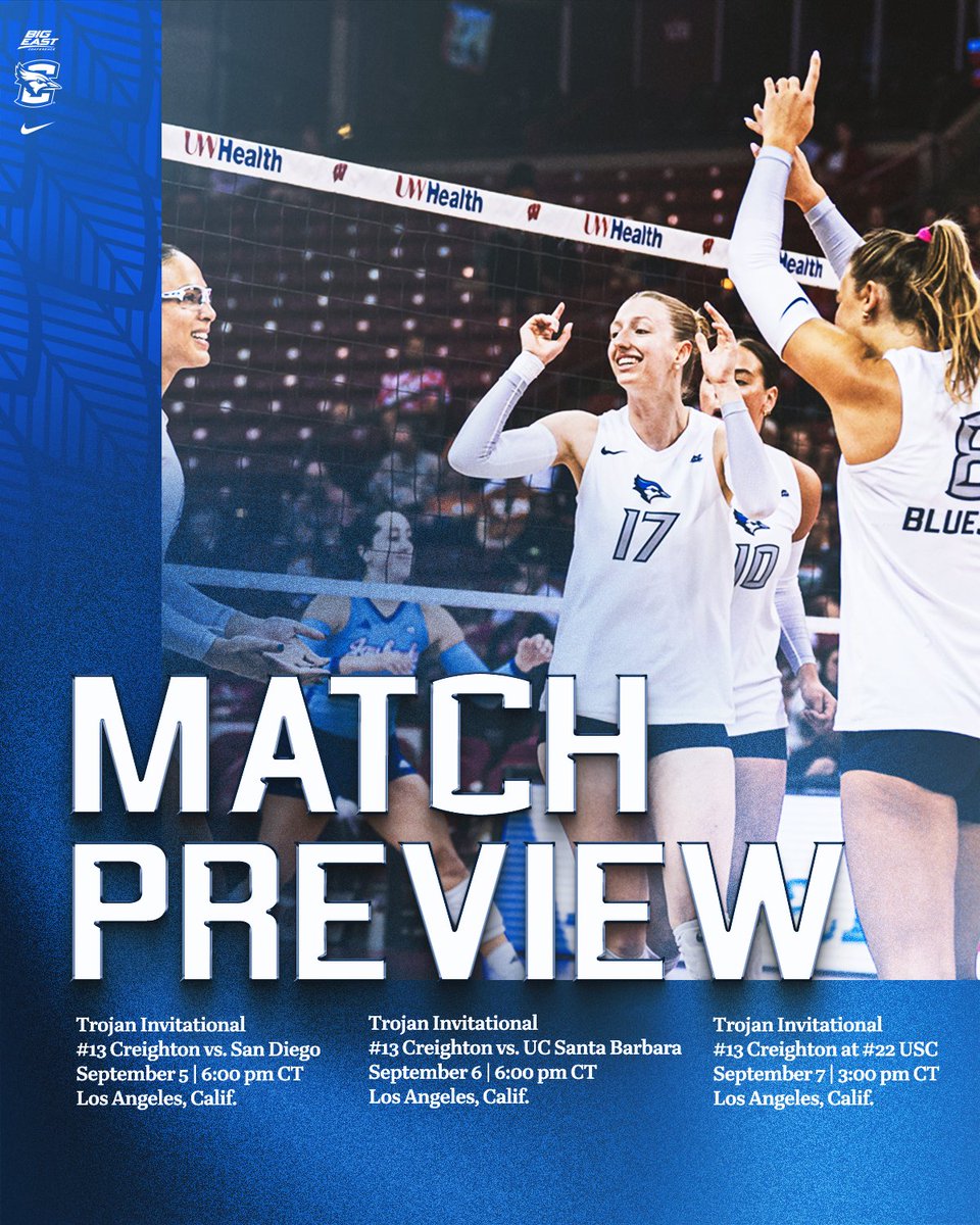 Heading to the West Coast for the weekend to take on three more undefeated teams.

gocreighton.com/news/2025/9/3/…