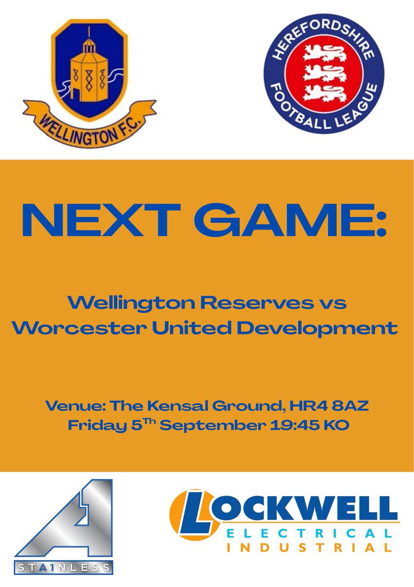 ⚽️ FRIDAY UNDER THE LIGHTS ⚽️

Our next game see us host Worcester United Developments which I’m sure will be a great game. We look to put right our performance last week and start getting some momentum behind us with 4 home games upcoming.

Come and support the lads ⚽️🍊