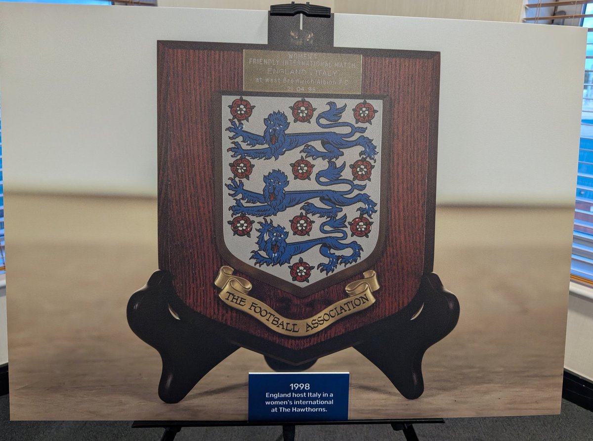 Some interesting finds on the tour through the history of The Hawthorns. 🔍

Left: <a href="/Dugmore14/">Leigh-Toni</a>'s shirt from <a href="/WBAWomen/">West Bromwich Albion Women</a>'s first outing at the ground. ⚽

Right: <a href="/Lionesses/">Lionesses</a> hosted Italy Women at the ground in 1998. 🏴󠁧󠁢󠁥󠁮󠁧󠁿

#WBA #HerGameToo #HGT