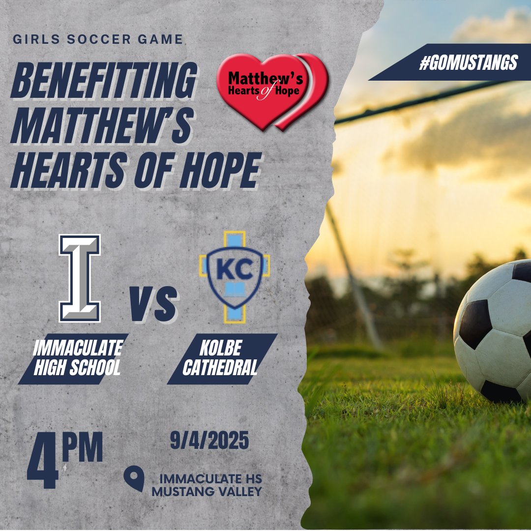Come out and support our Girls Soccer Team this Thursday, 9/4, 4-6pm as they play a special game in memory of Matthew Hatcher. All proceeds from the bake sale will go directly to Matthew's Hearts of Hope to help families with children battling congenital heart disease.