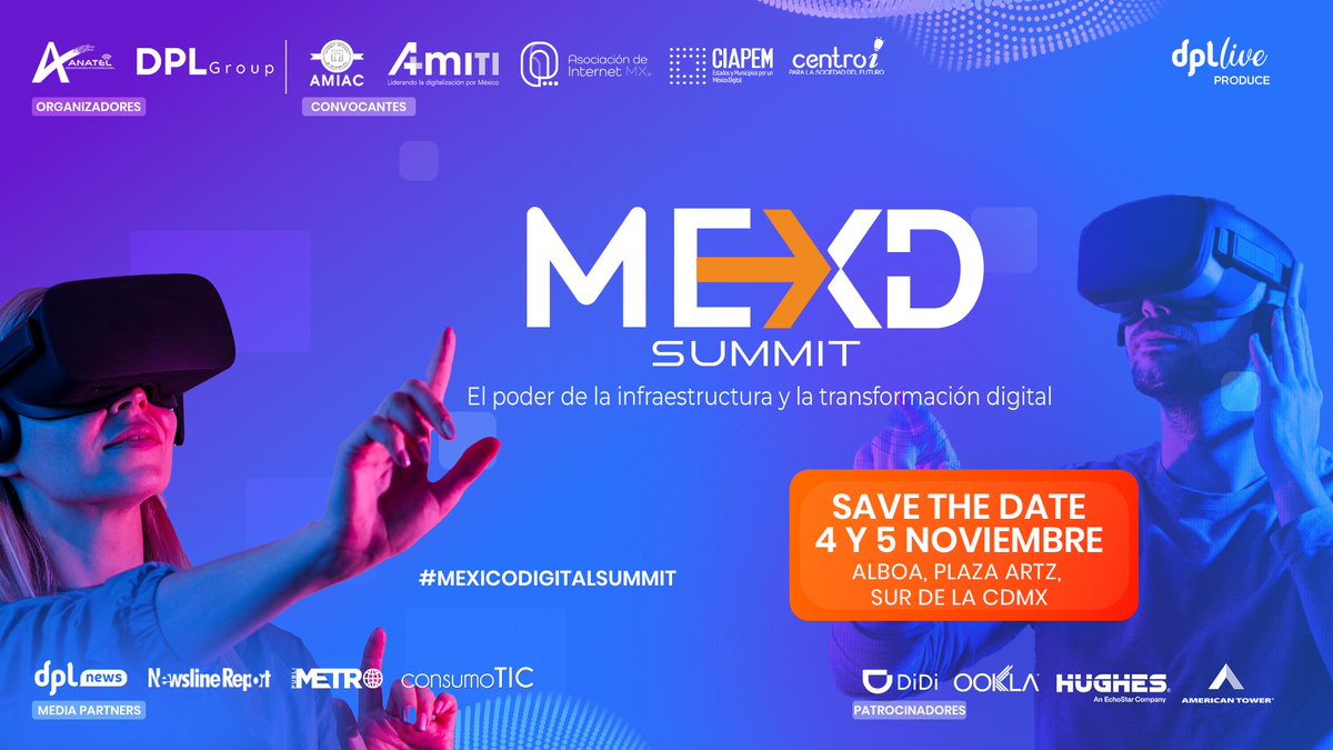 ¡La espera terminó! ⌛️

Ya puedes registrarte para vivir la experiencia #MexicoDigitalSummit 2025
⏭️mexicodigitalsummit.com

🗓️Te esperamos los próximos 4 y 5 de noviembre. 

📍 Alboa, Plaza Artz Pedregal – CDMX

✅Un encuentro único en donde grandes líderes hablarán acerca de