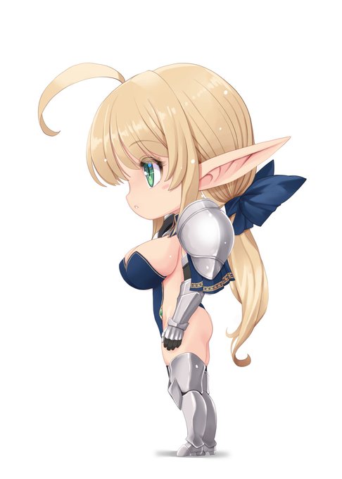 立ちキャラ絵としてパーツを整理するとこんな感じ。 