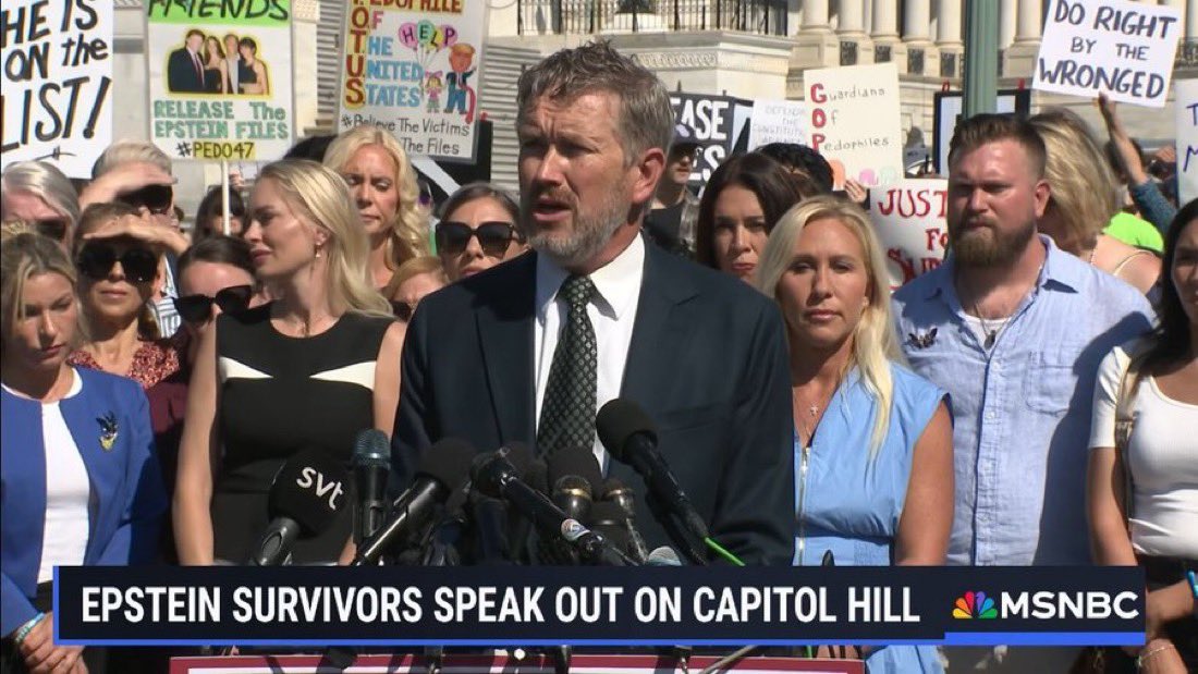 Laura Loomer (@lauraloomer) on Twitter photo Why did <a href="/RepMTG/">Rep. Marjorie Taylor Greene🇺🇸</a> attend an anti-Trump press conference today and stand in front of signs that called President Trump a pedophile? The sign says “Release the Epstein Files #Pedo47”.
I am showing this photo to President Trump <a href="/realDonaldTrump/">Donald J. Trump</a>. It’s time for Marjorie Traitor Greene Why did <a href="/RepMTG/">Rep. Marjorie Taylor Greene🇺🇸</a> attend an anti-Trump press conference today and stand in front of signs that called President Trump a pedophile? The sign says “Release the Epstein Files #Pedo47”.
I am showing this photo to President Trump <a href="/realDonaldTrump/">Donald J. Trump</a>. It’s time for Marjorie Traitor Greene