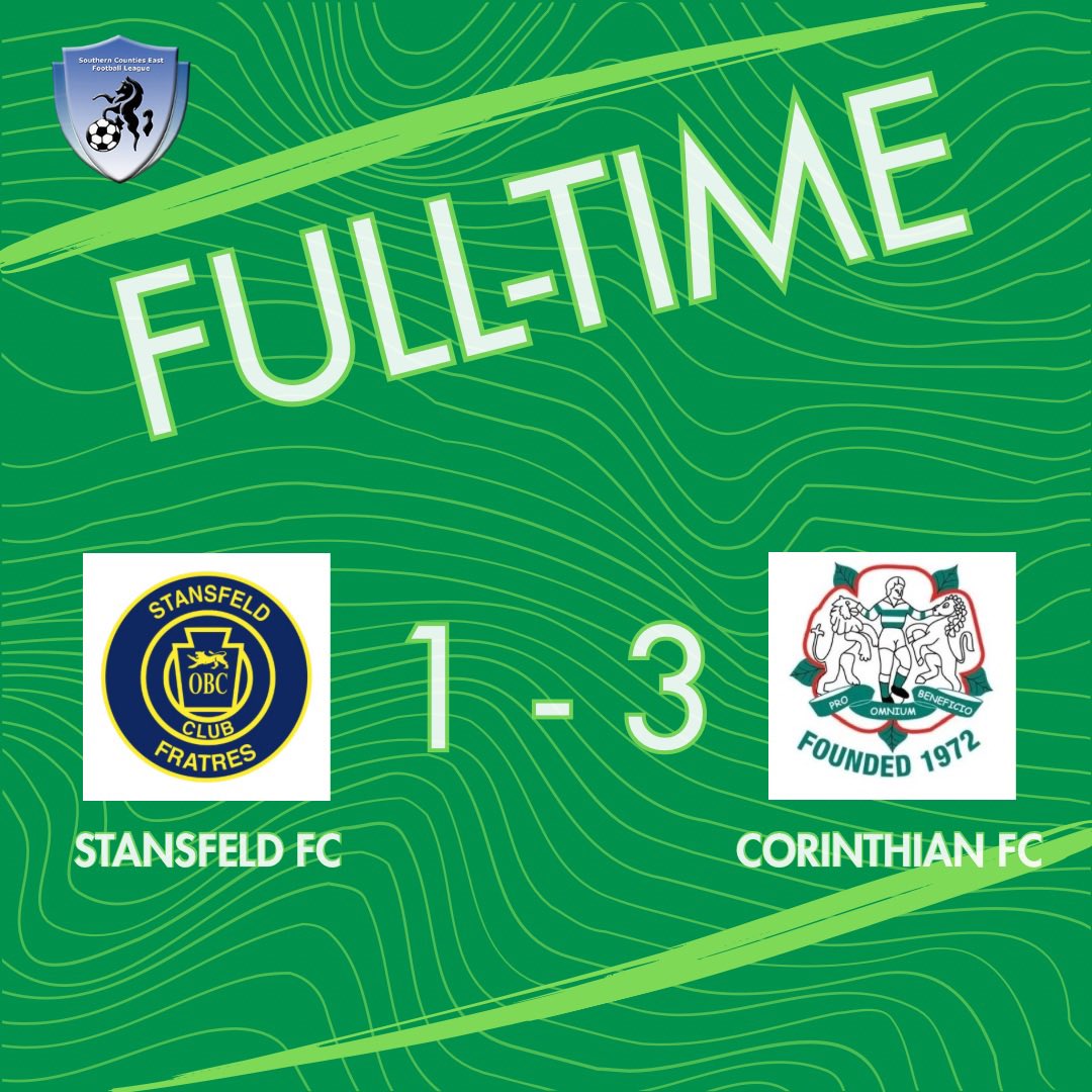 *FULL TIME*

🔵 Stansfeld FC 1 - 3 Corinthian FC 🟢

⚽️⚽️ Tommo Mitcham
⚽️ Ross Obazee 

COYH 💚🤍