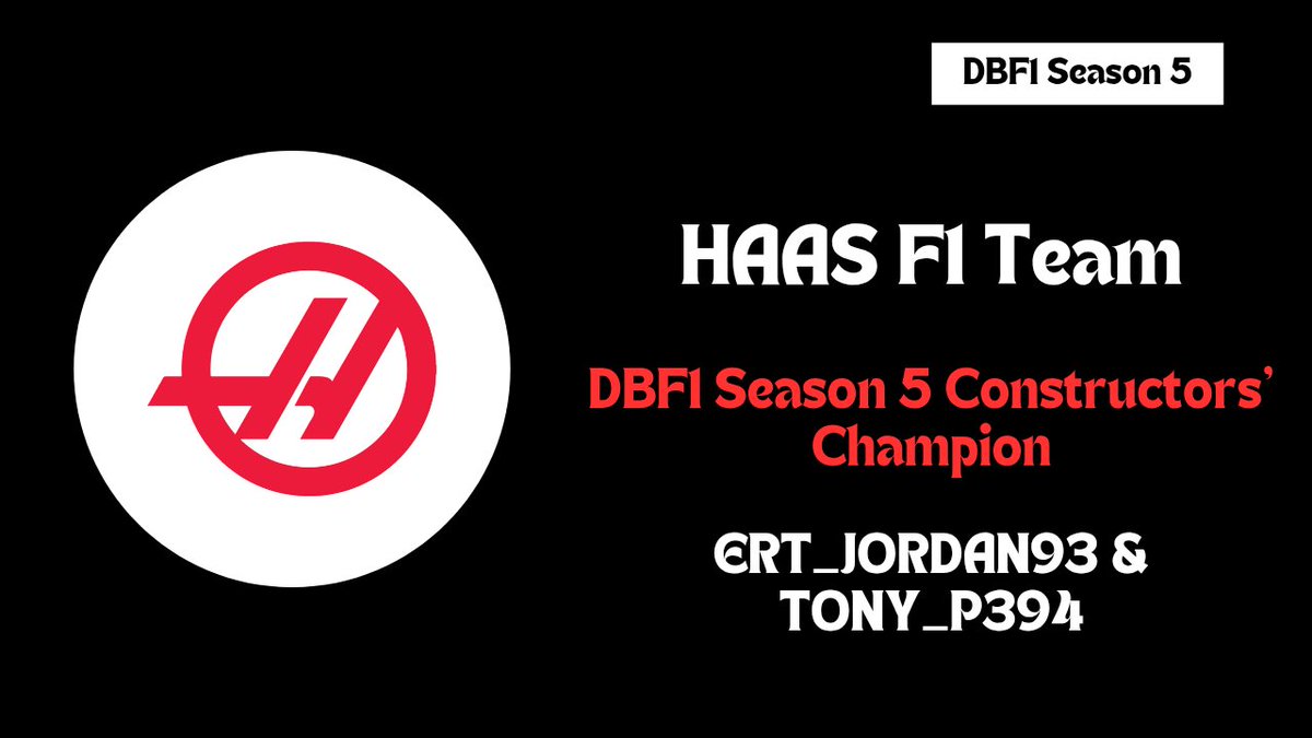 Congratulations to the #DBF1 constructors' champions <a href="/Jordanlane23793/">ERT_Jordan</a> &amp; <a href="/tonyparrEFC/">Tony Parr</a>