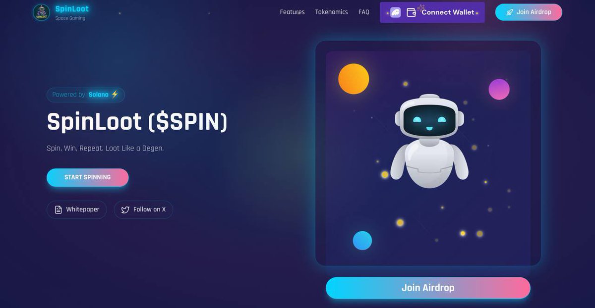 KryptOrbz's tweet image. Not every project needs to reinvent DeFi to be interesting. Some just need to be… fun.

That’s why @spin_loot ($SPIN) caught my eye. It’s basically a spin-to-earn game where you log in, spin every 4 hours, complete small social tasks, and see your name climb the leaderboard.

No…