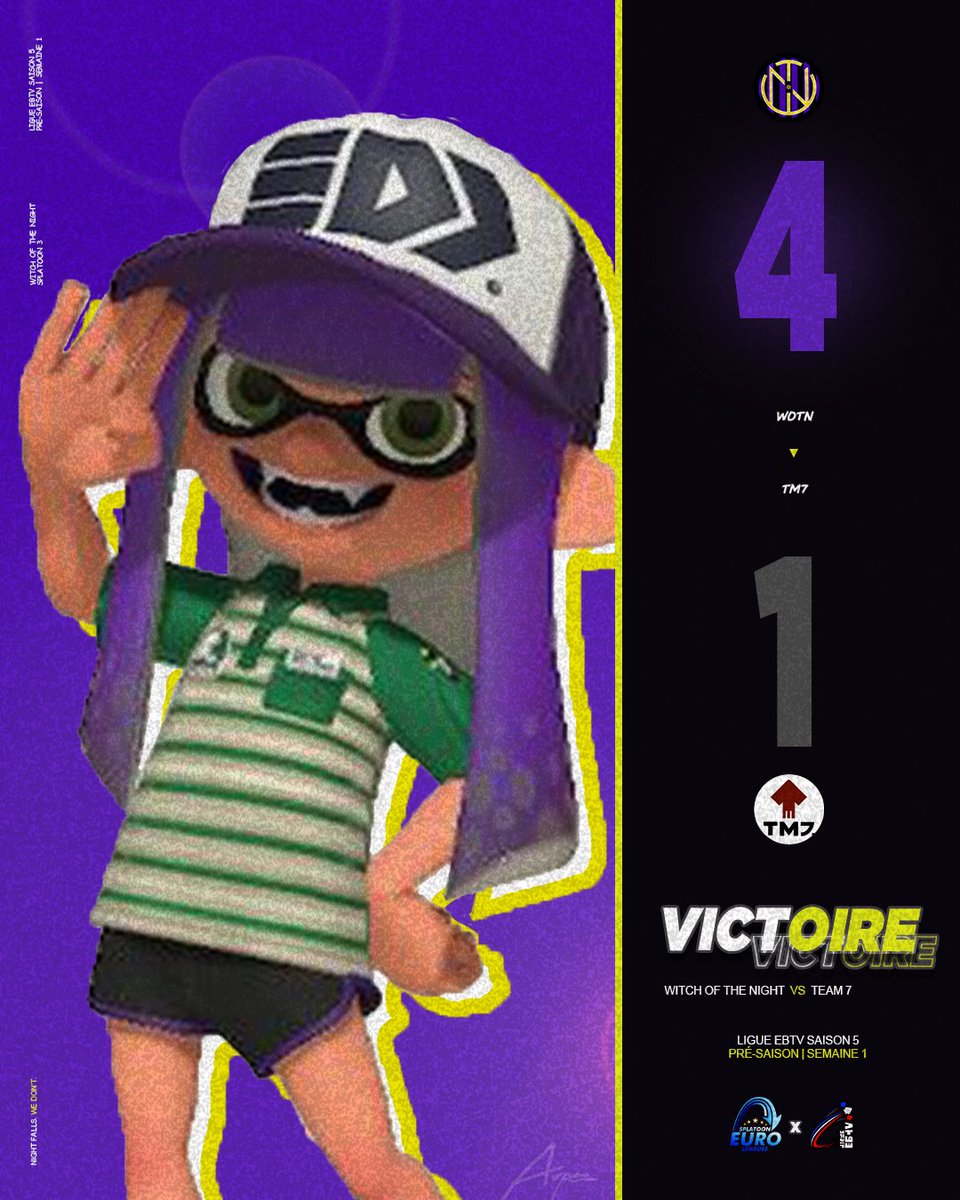 On commence fort le début de la pré-saison ! 💪

GG <a href="/7Splatoon/">TEAM 7</a> !

LU : 
<a href="/Julien192_/">Julien192</a> 
<a href="/Arpez_Off/">Arpez</a> 
<a href="/KlazMp4/">Klaz.mp4</a> 
<a href="/MTallaron/">MaT</a>